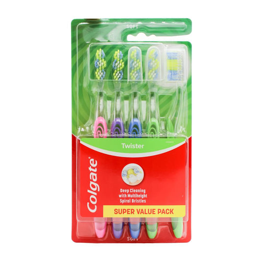 Colgate Pk5 Toothbrush Twister Soft Value Pack