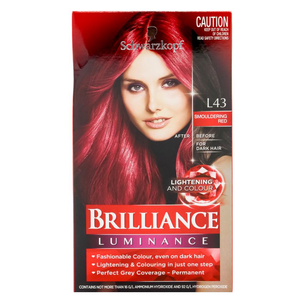 Schwarzkopf Brilliance Permanent Hair Colour L43 Smouldering Red