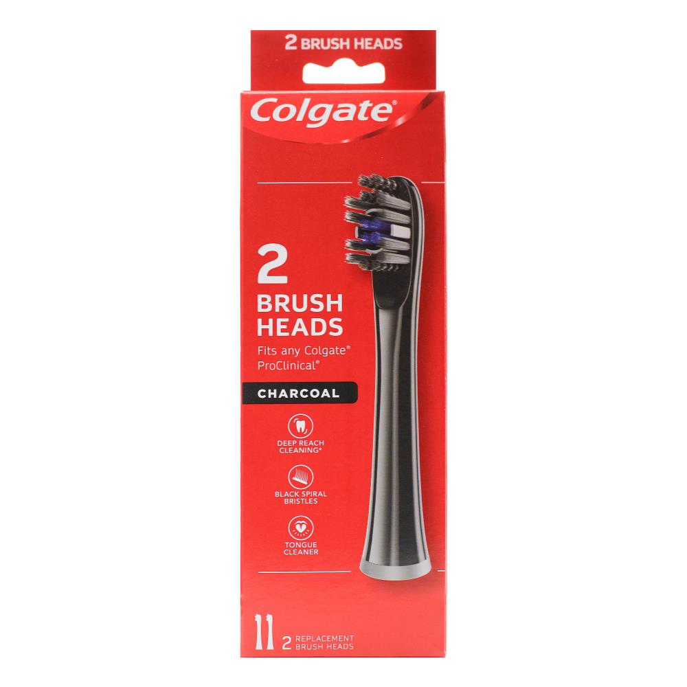 Colgate Pk2 Replacement Brush Heads Charcoal