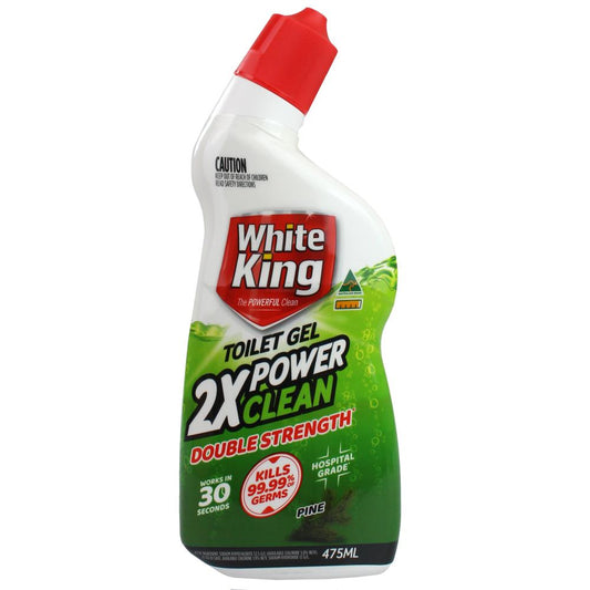 White King 475Ml Toilet Gel 2X Power Clean Double Strength Pine