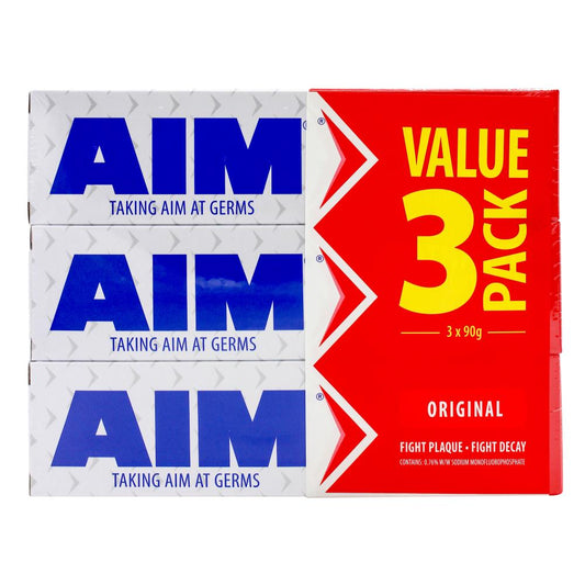 Aim 90G Pk3 Toothpaste Original Flavour