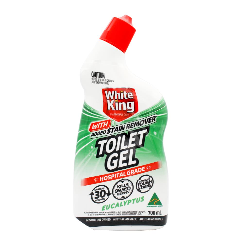 White King 700Ml Toilet Gel With Added Stain Remover Eucalyptus