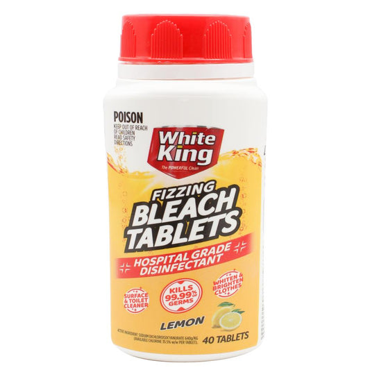 White King Pk40 Fizzing Bleach Tablets Lemon