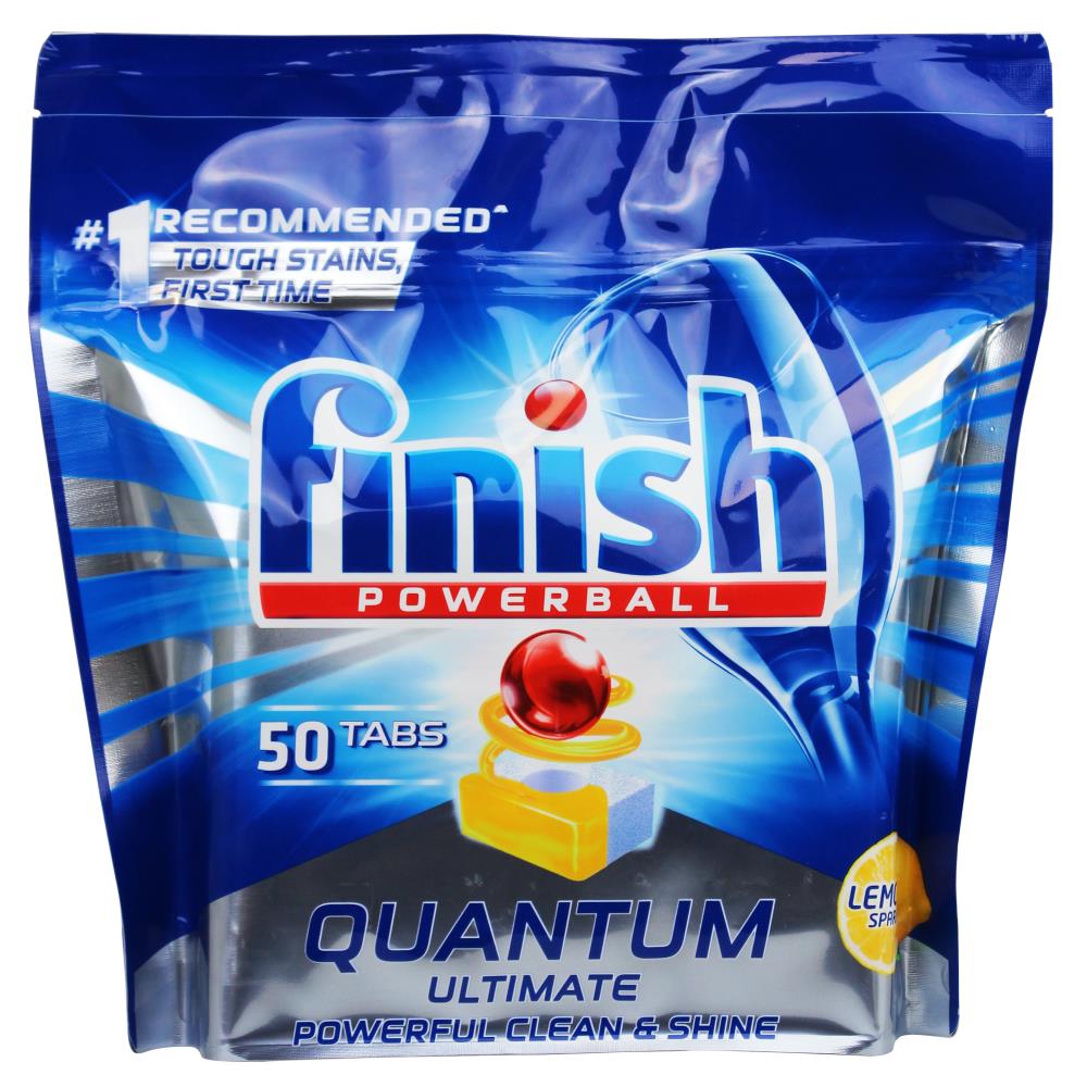 Finish Pk50 Powerball Quantum Ultimate Dishwashing Tablets Lemon Sparkle