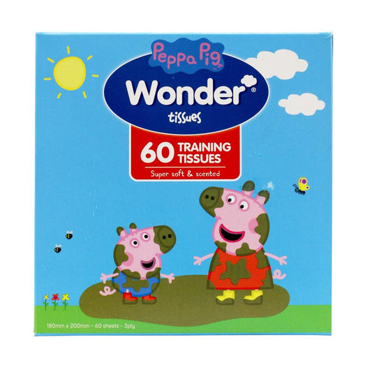 Wonder Pk60 Peppa Pig Training Tissues 3Ply 180Mm X 200Mm