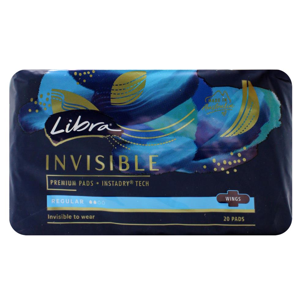 Libra Pk20 Premium Pads Invisible Regular With Wings