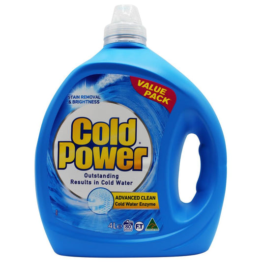 Cold Power 4L Laundry Washing Liquid Advanced Clean Front + Top Loader