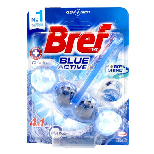 Bref 50G Toilet Rim Block Blue Active + Chlorine