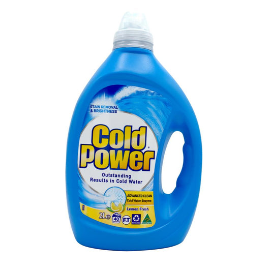 Cold Power 2L Laundry Liquid Front + Top Loader Advanced Clean Lemon Fresh