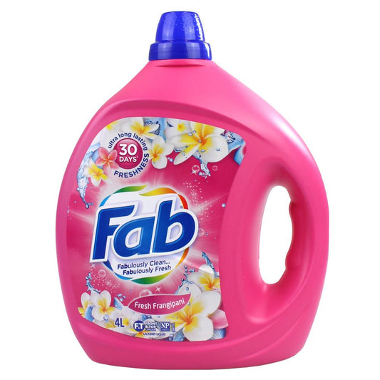 Fab 4L Laundry Liquid Front & Top Loader Fresh Frangipani