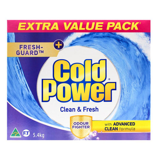 Cold Power 5.4Kg Laundry Powder Clean & Fresh Odour Fighter