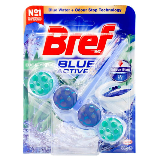 Bref 50G Blue Active Odour Stop Eucalyptus