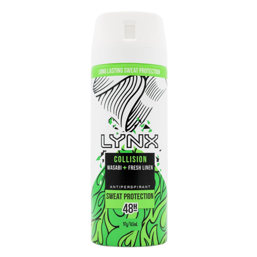 Lynx 97G Antiperspirant Collision Wasabi + Fresh Linen 48Hr Sweat Protection