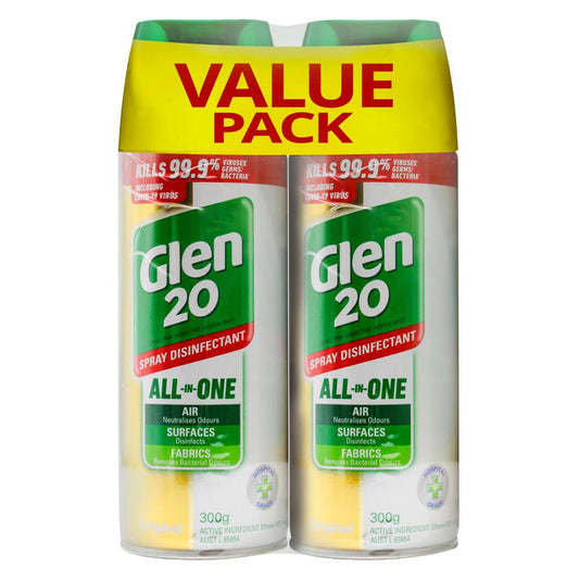 Glen 20 Pk2 X 300G Spray Disinfectant All In One Original Value Pack