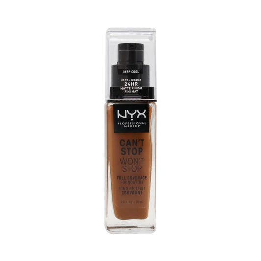 Nyx 30Ml Cant Stop Wont Stop Full Coverage Foundation Deep Cool (Non Carded)