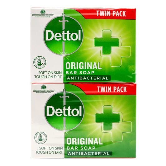 Dettol Pk2 X 100G Antibacterial Bar Soap Original Twin Pack