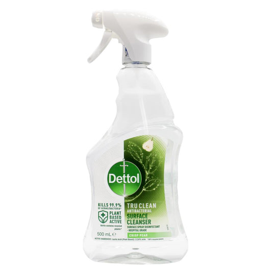 Dettol 500Ml Tru Clean Antibacterial Surface Cleaner Spray Crisp Pear