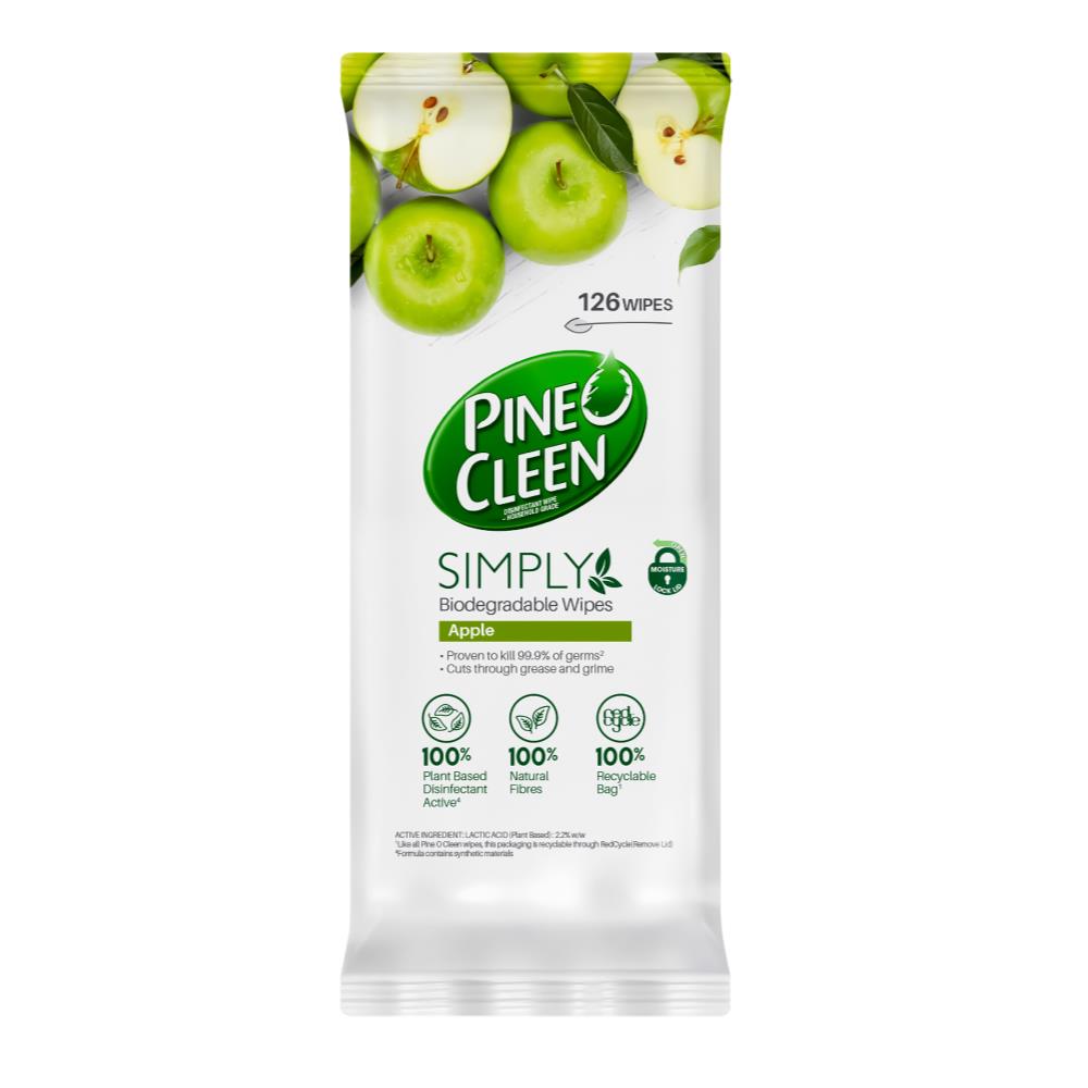 Pine O Cleen Pk126 Simply Biodegradable Wipes Apple