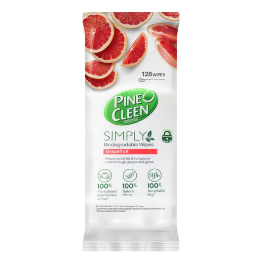 Pine O Cleen Pk126 Simply Biodegradable Wipes Grapefruit