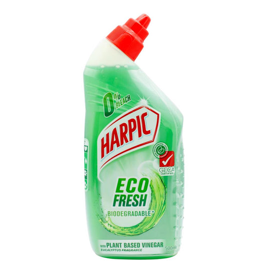 Harpic 500Ml Eco Fresh Toilet Gel Biodegradable With Plant Based Vinegar Eucalyptus Fragrance