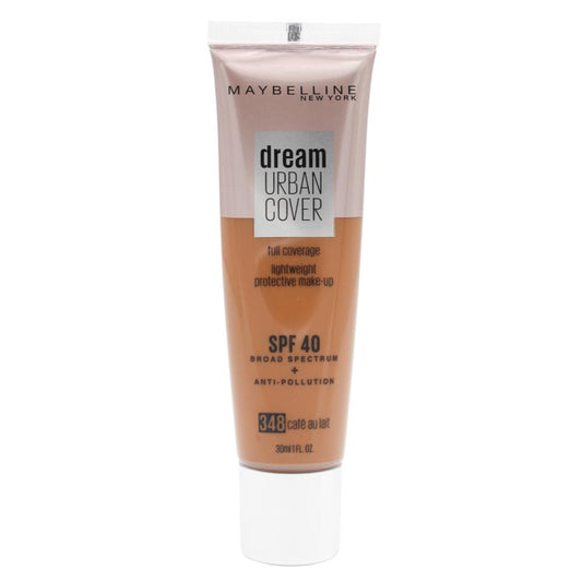 Maybelline 30Ml Dream Urban Cover Full Coverage Foundation 348 Cafe Au Lait Spf 40 (Non Carded)