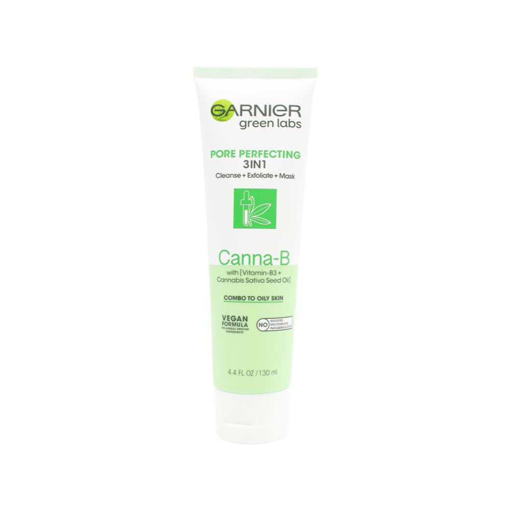 Garnier 130Ml Pore Perfecting 3 In 1 Cleanse + Exfoliate + Mask Canna-B