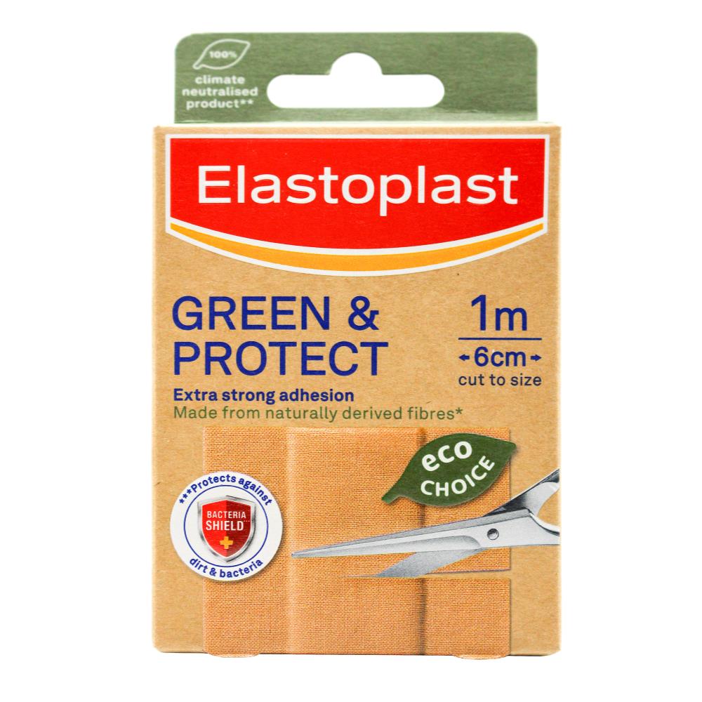 Elastoplast 1M X 6Cm Dressing Green & Protect Extra Strong Adhesion