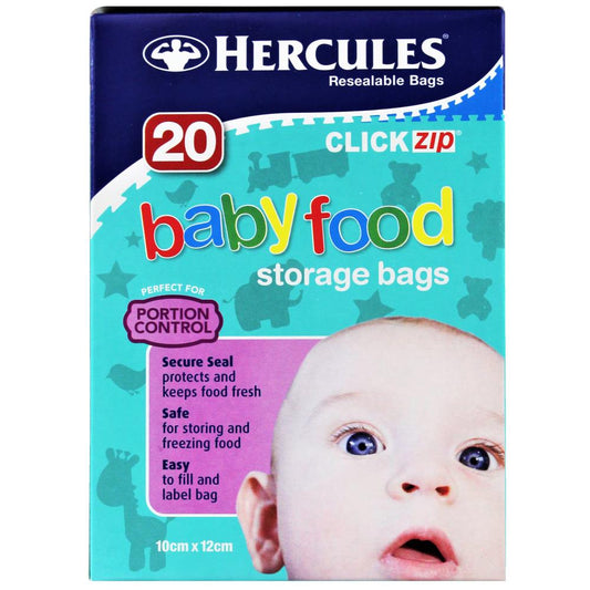Hercules Pk20 Click Zip Baby Food Storage Bags