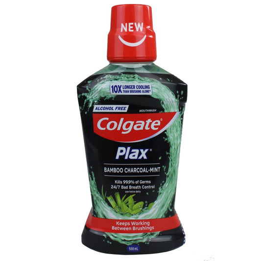 Colgate 500Ml Plax Mouthwash Bamboo Charcoal - Mint