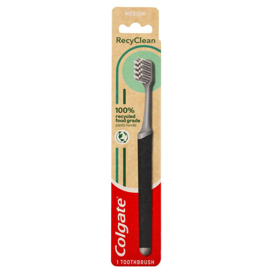 Colgate Toothbrush 100% Recycled Food Grade Plastic Handle Medium