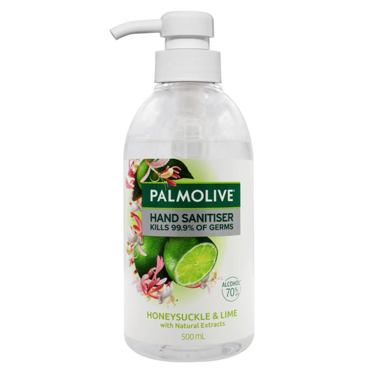 Palmolive 500Ml Hand Sanitiser Honeysuckle & Lime With Natural Extracts 70% Alcohol