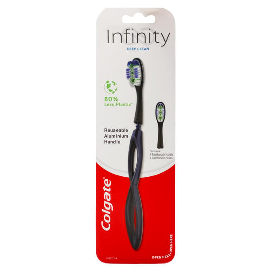 Colgate Toothbrush Infinity Deep Clean Reusable Aluminium Handle