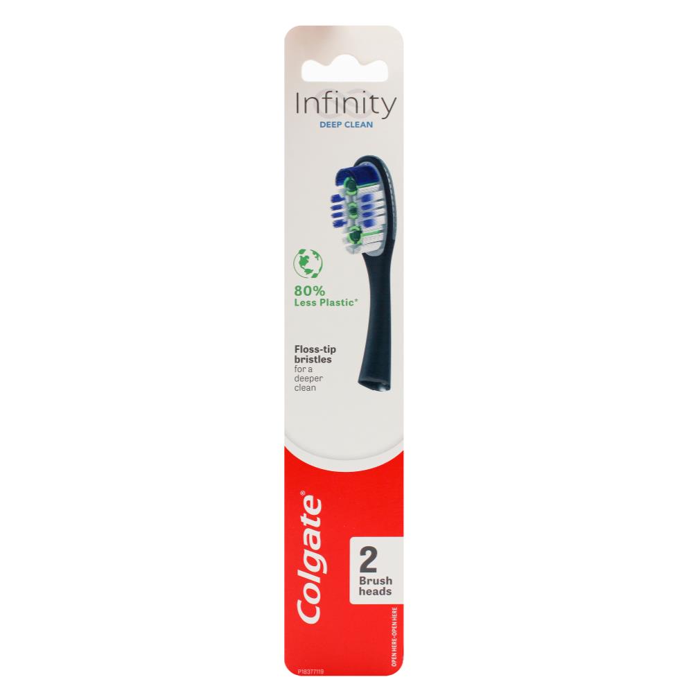 Colgate 2X Brush Heads Floss - Tip Bristles Infinity