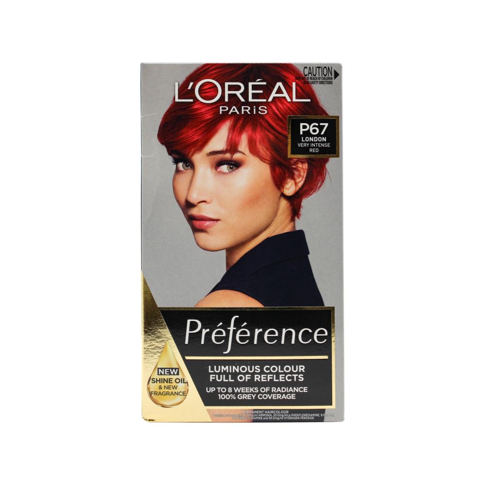 Loreal Preference Permanent Hair Colour P67 London Very Intense Red