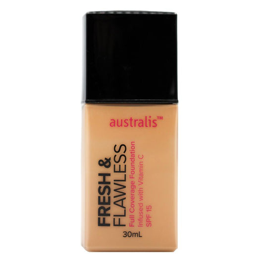 Australis 30Ml Fresh & Flawless Full Coverage Foundation Spf 15 Warm Sand (Non Carded)