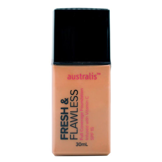 Australis 30Ml Fresh & Flawless Full Coverage Foundation Spf 15 Sunkissed (Non Carded)