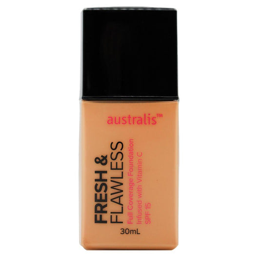 Australis 30Ml Fresh & Flawless Full Coverage Foundation Spf 15 Tawny (Non Carded)