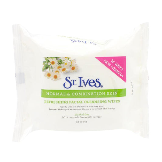 St Ives Pk35 Refreshing Facial Cleansing Wipes Normal & Combination Skin