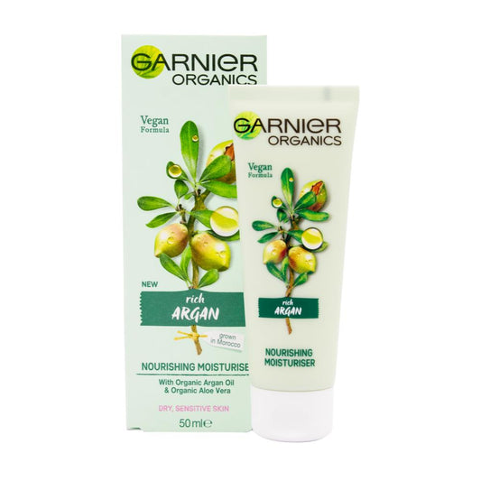 Garnier 50Ml Organics Nourishing Moisturiser For Dry Sensitive Skin