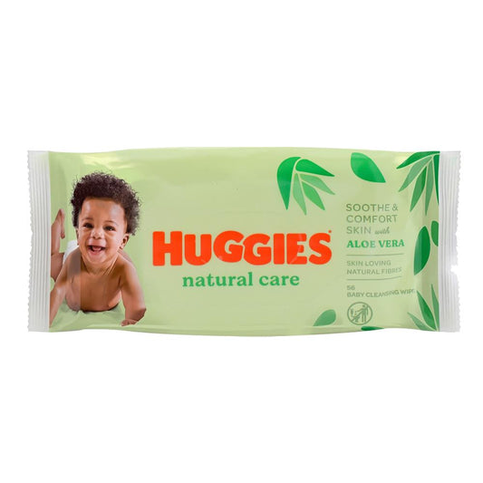 Huggies Pk56 Baby Wipes Natural Care Sticky Top