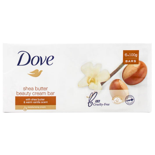 Dove Pk6 X 100G Shea Butter Beauty Cream Bar
