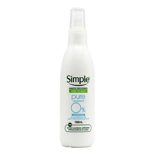 Simple 150Ml Kind To Skin Pure Deodorant Spray