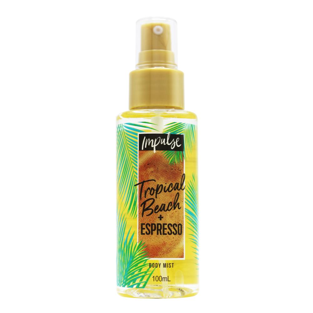 Impulse 100Ml Body Mist Tropical Beach + Espresso