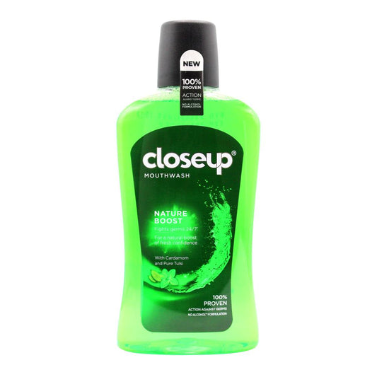 Closeup 500Ml Mouthwash Nature Boost With Cardamom And Pure Tulsi
