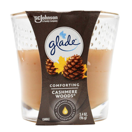 Glade 96G Candle Comforting Cashmere Woods