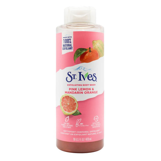 St Ives 473Ml Exfoliating Body Wash Pink Lemon & Mandarin Orange