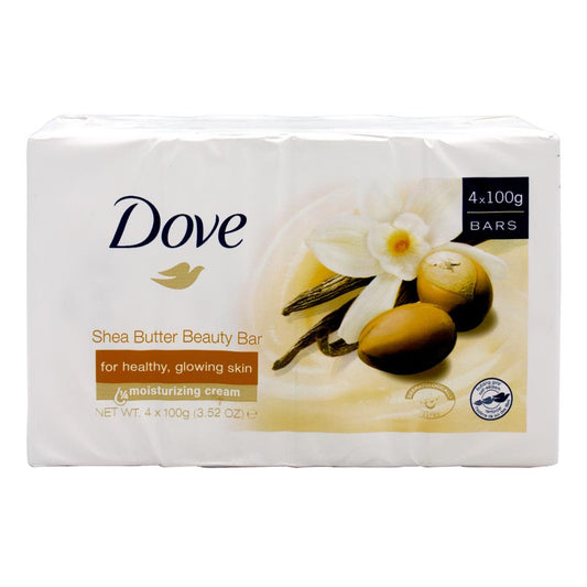 Dove Pk4 X 100G Shea Butter Beauty Soap Bars