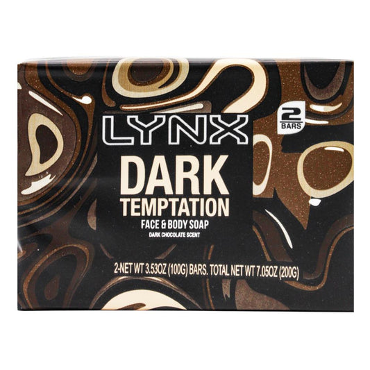 Lynx Pk2 100G Face & Body Soap Dark Temptation (Dark Chocolate Scent)
