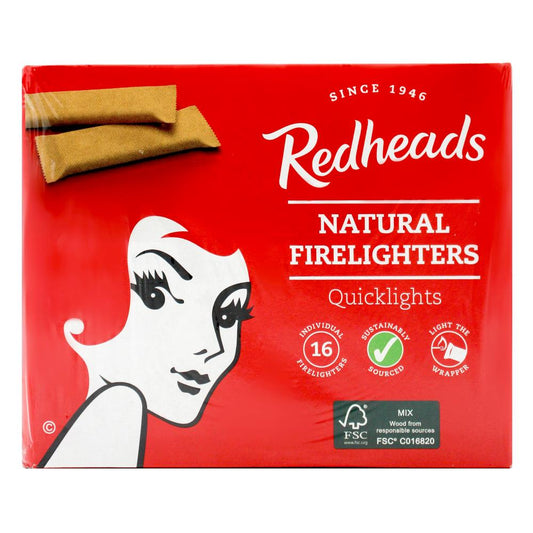 Redheads Pk16 Natural Firelighters Quicklights