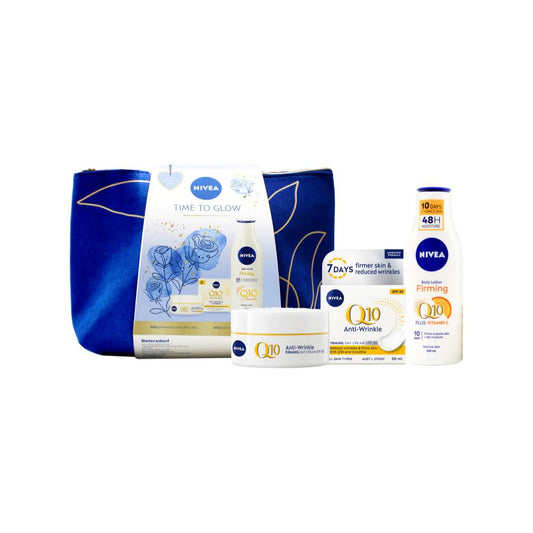 Nivea Time To Glow Gift Bag 2022 (Q10 Power Day Cream 50Ml + Q10 Firm Body Lotion 250Ml)